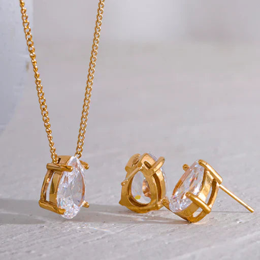 Necklace and Earrings Set Point of Light