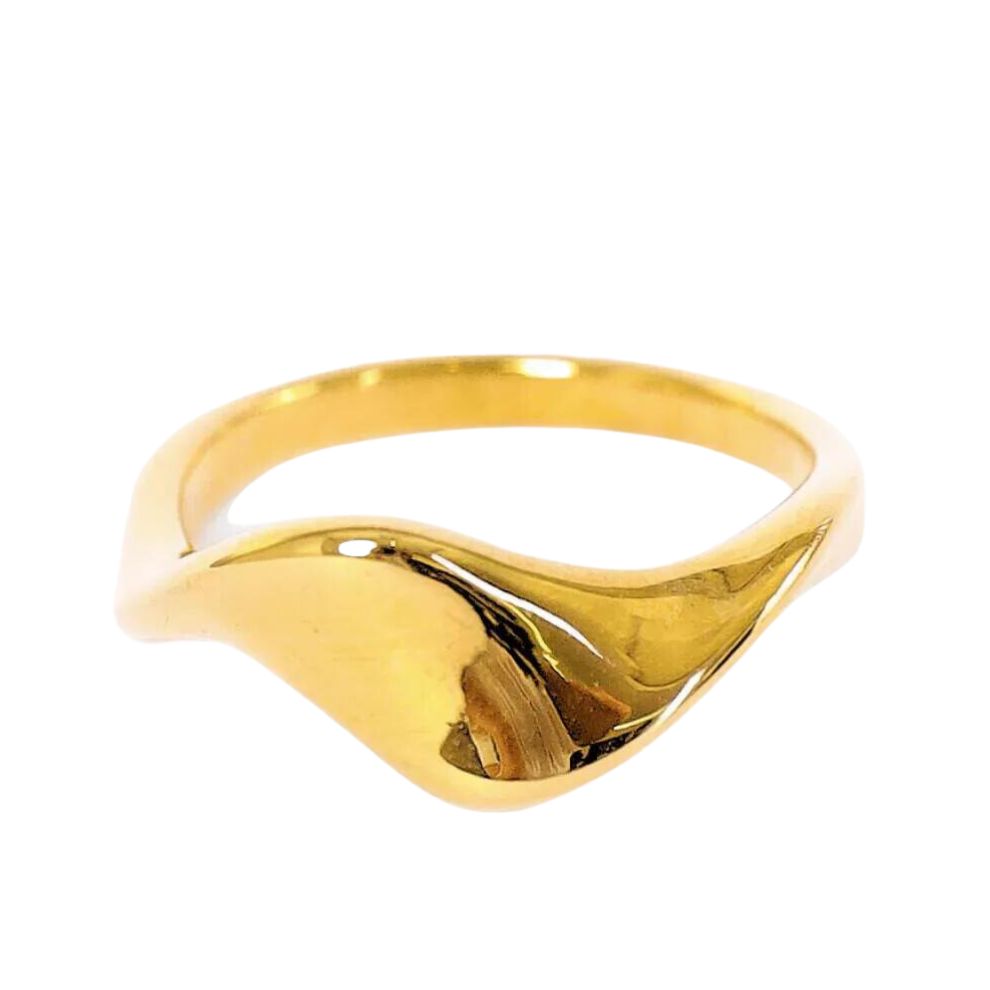 18K Gold-Plated Curved Ring