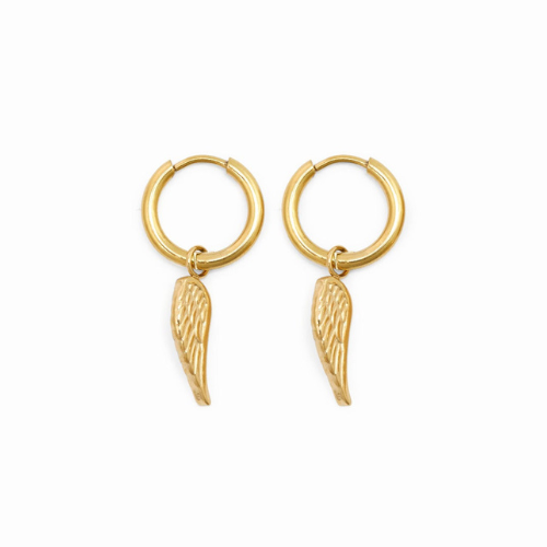 Angel Wing Earrings Plated in 18K Gold