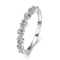 Drop-Shaped Zirconia Crystal Ring in 925 Silver