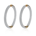Cravejados Hoop Earrings Plated in 18K Gold