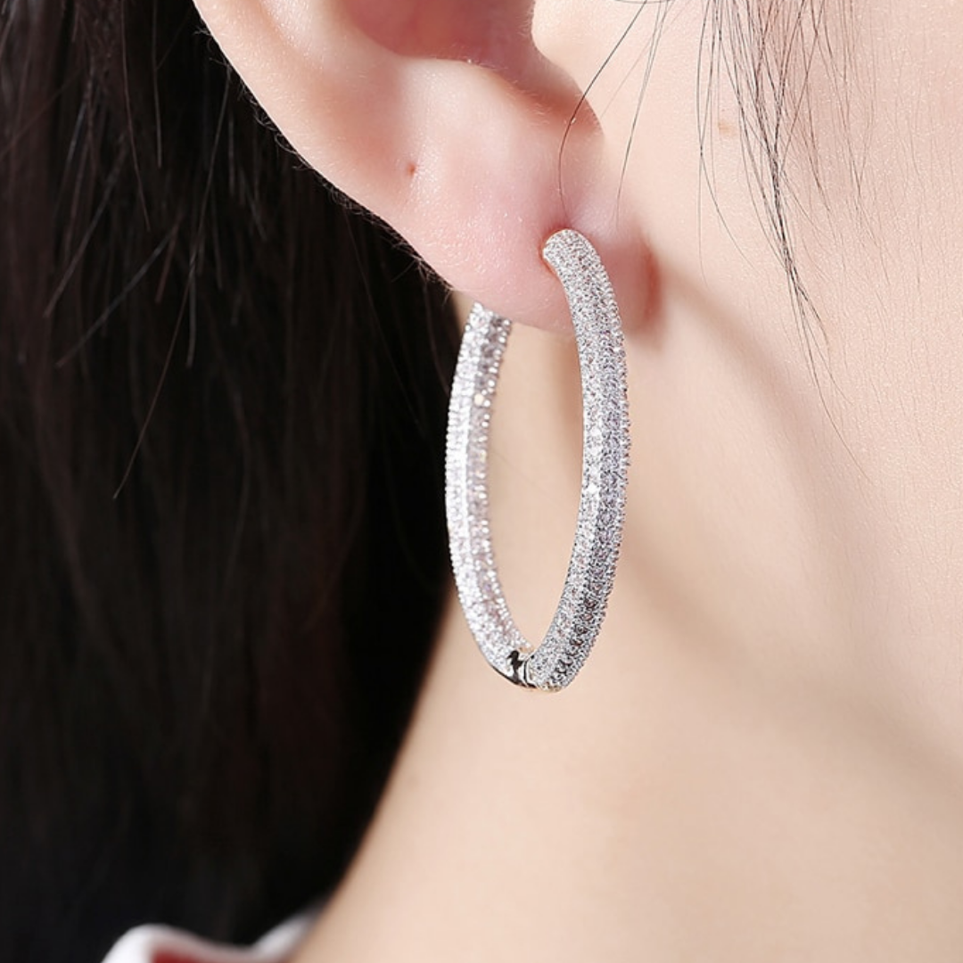 Hoop Earrings with 18K Gold Plating