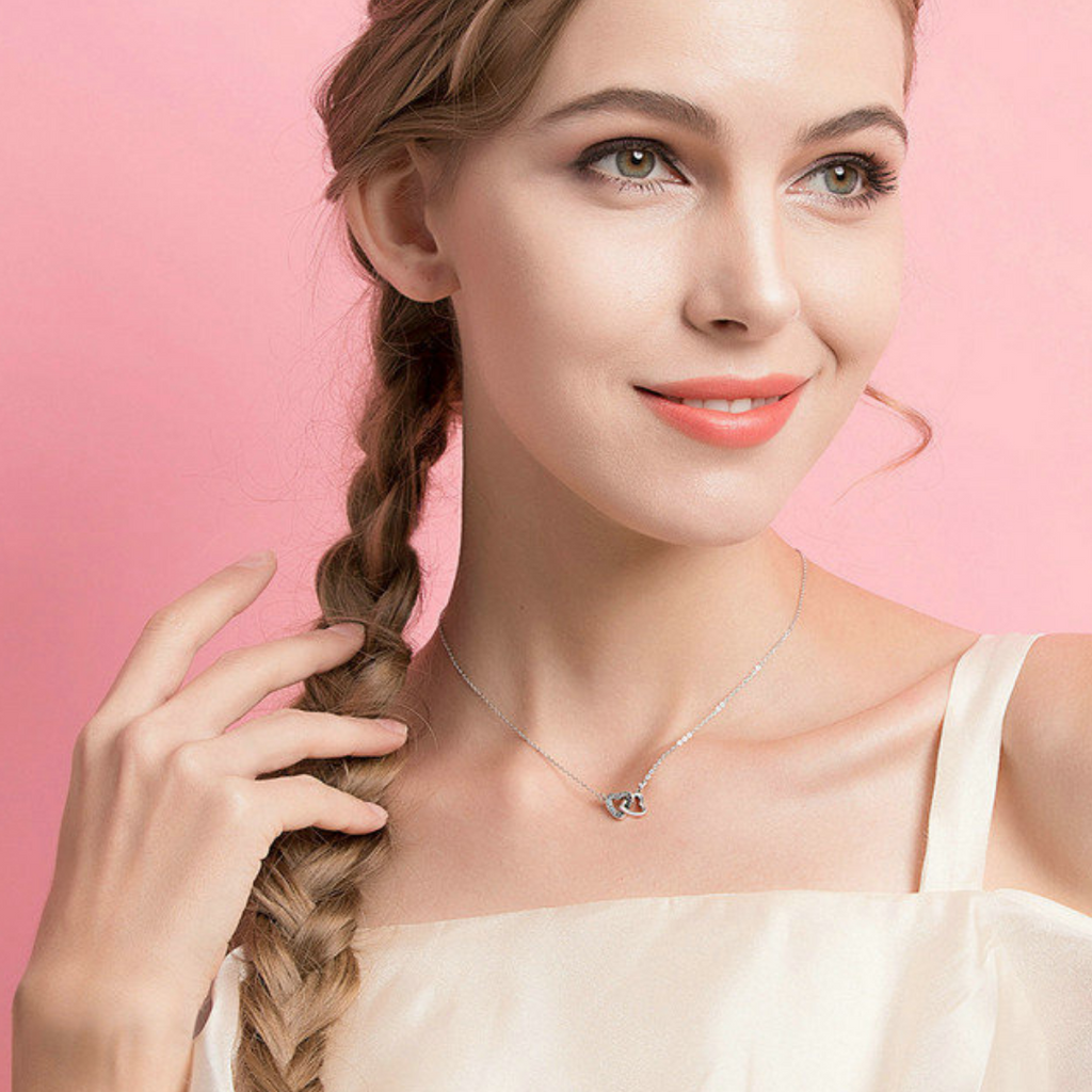 Connected Hearts Silver Necklace