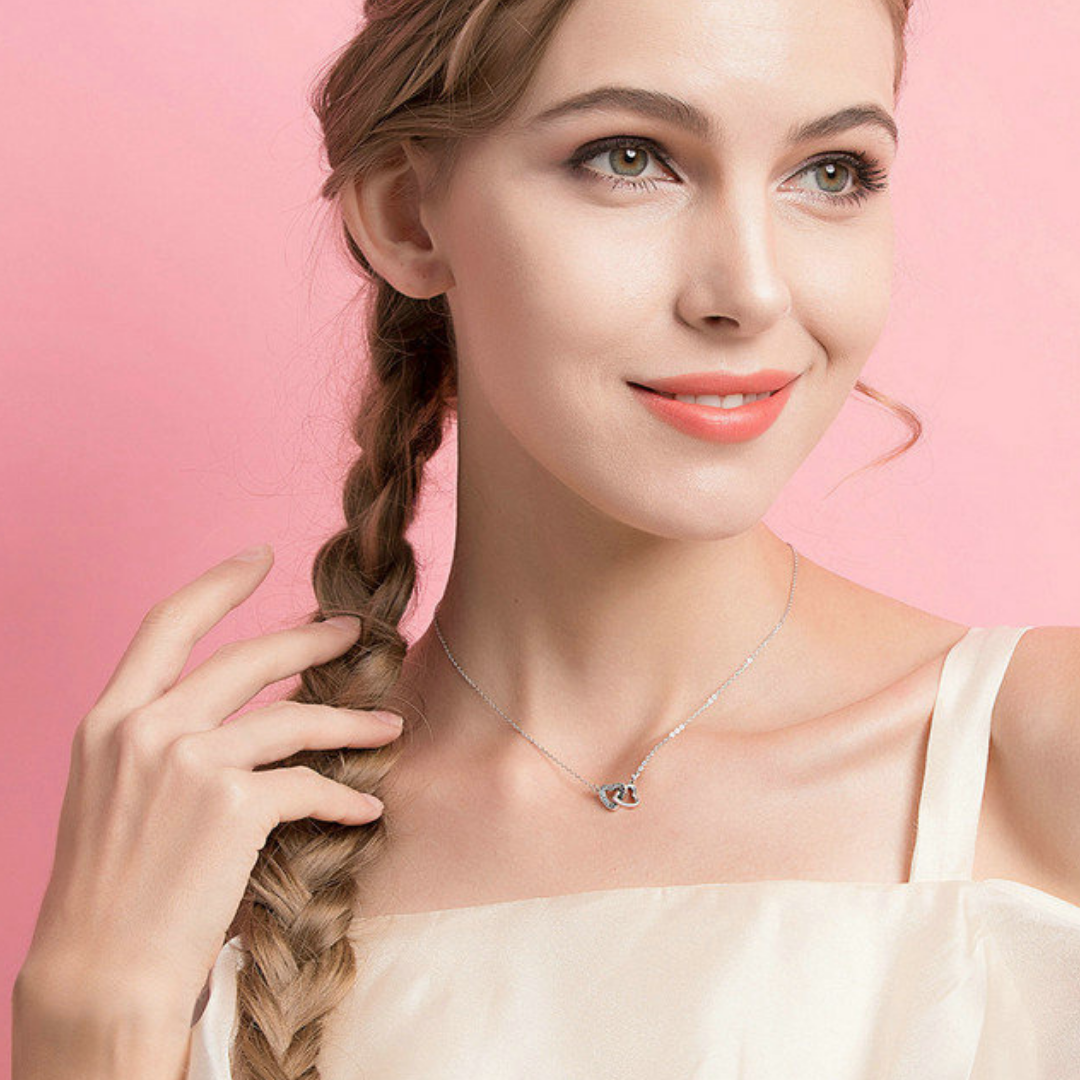 Connected Hearts Silver Necklace