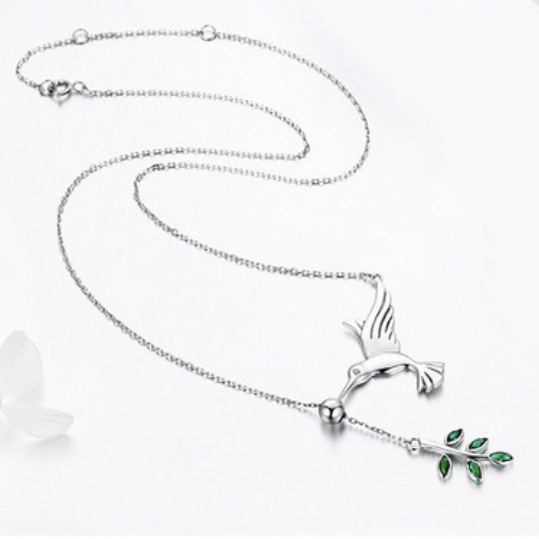 Hummingbird Necklace Silver 925