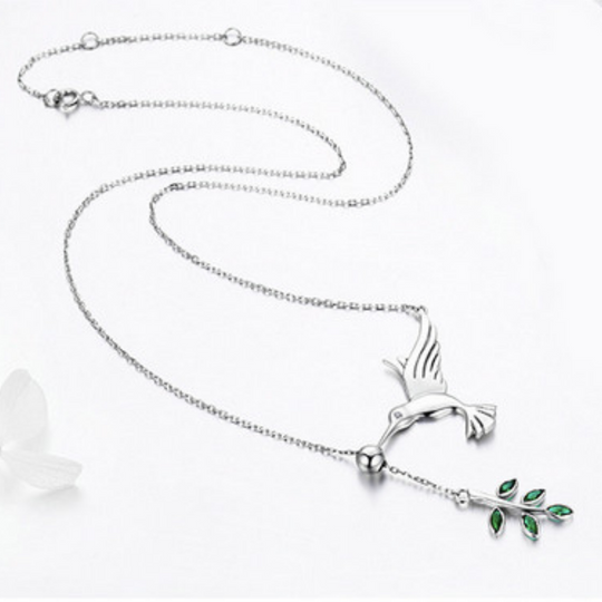 Hummingbird Necklace Silver 925