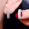 Hoop Earrings with Cubic Zirconia
