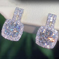 Huitan Earrings with Cubic Zirconia Inlays