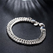 Men's Cuban Bracelet in Sterling Silver 925