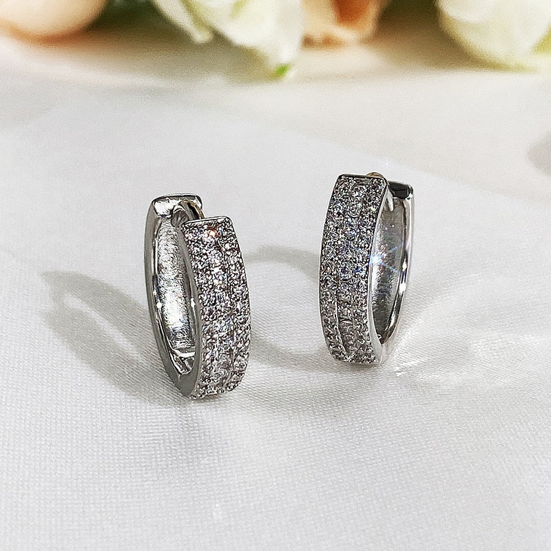 Hoop Earrings with Cubic Zirconia