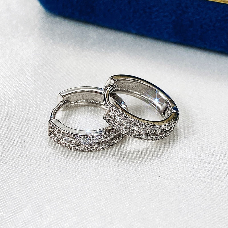 Hoop Earrings with Cubic Zirconia
