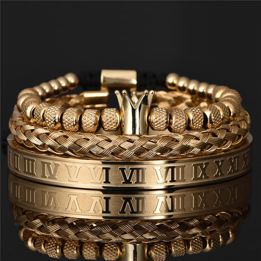 Roman King Bracelet Gold Plated in 18K