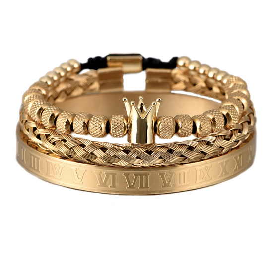 Roman King Bracelet Gold Plated in 18K