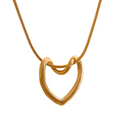 Gold Necklace with Heart Pendant