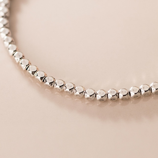 Adjustable Geometric Silver Bracelet