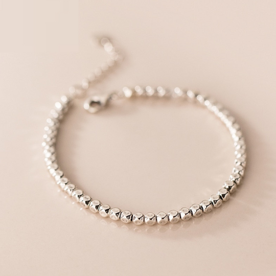 Adjustable Geometric Silver Bracelet