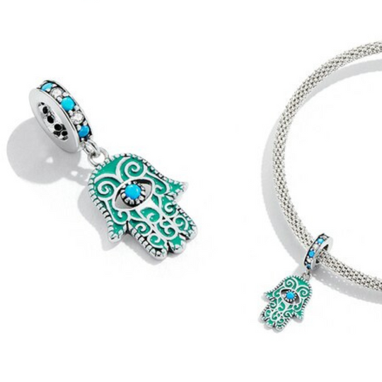 Hamsa Hand Charm - 925 Silver