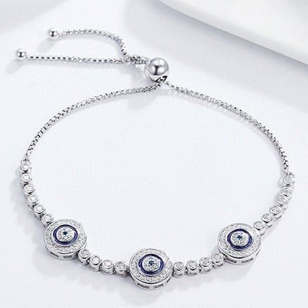 Blue Turkish Eye Zirconia Crystal Bracelet