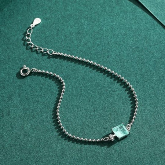 Silver Bracelet with Paraíba Tourmaline